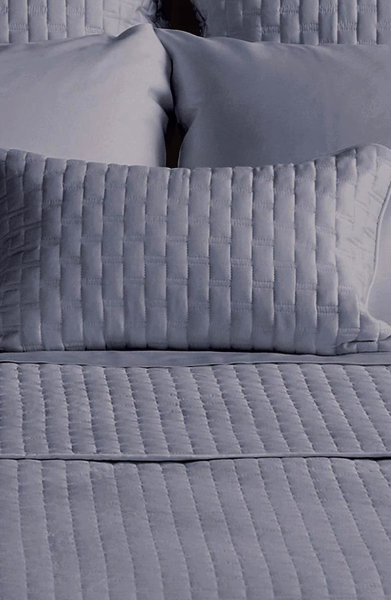 BedVoyage Quilted Throw Pillow, Alternate, color, Platinum