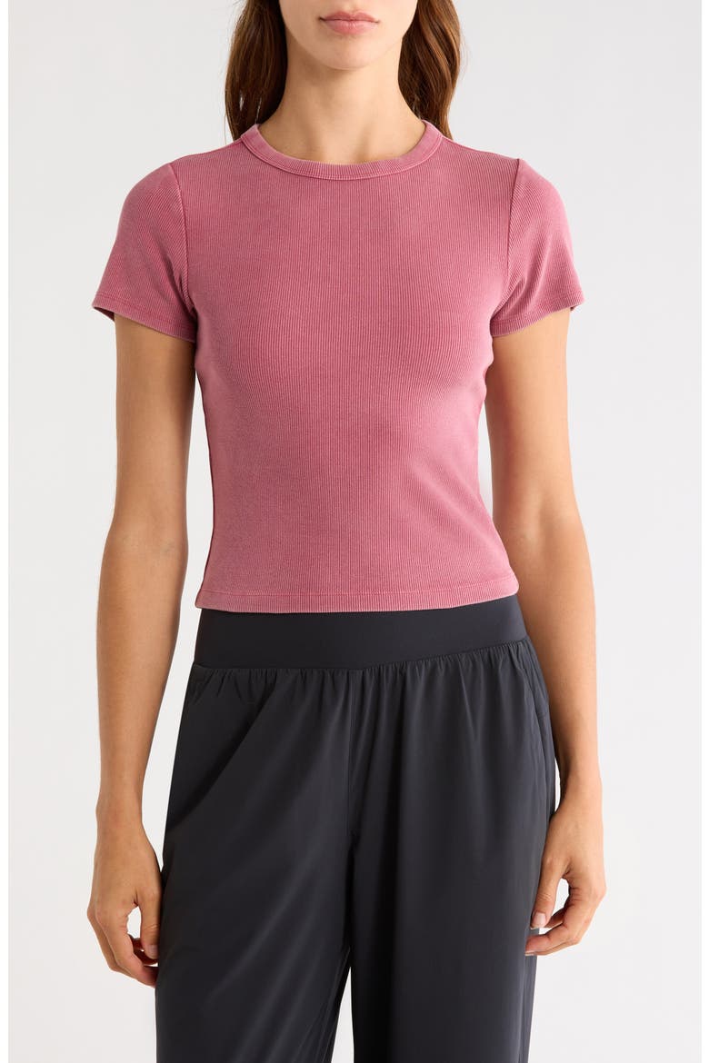 On Repeat Rib Baby T-Shirt, Main, color, WASHED MUTED MAUVE