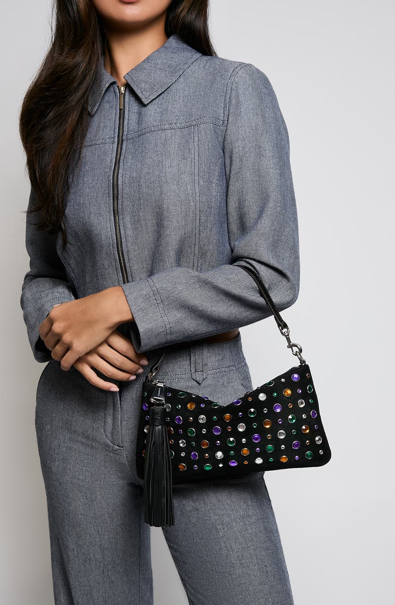 AIMEE Onyx Hour Novelty Zip Clutch, Alternate, color, Multi Jewels