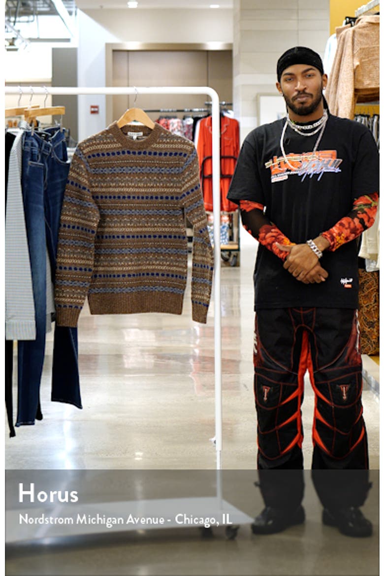 Fair Isle Donegal Crewneck Sweater video