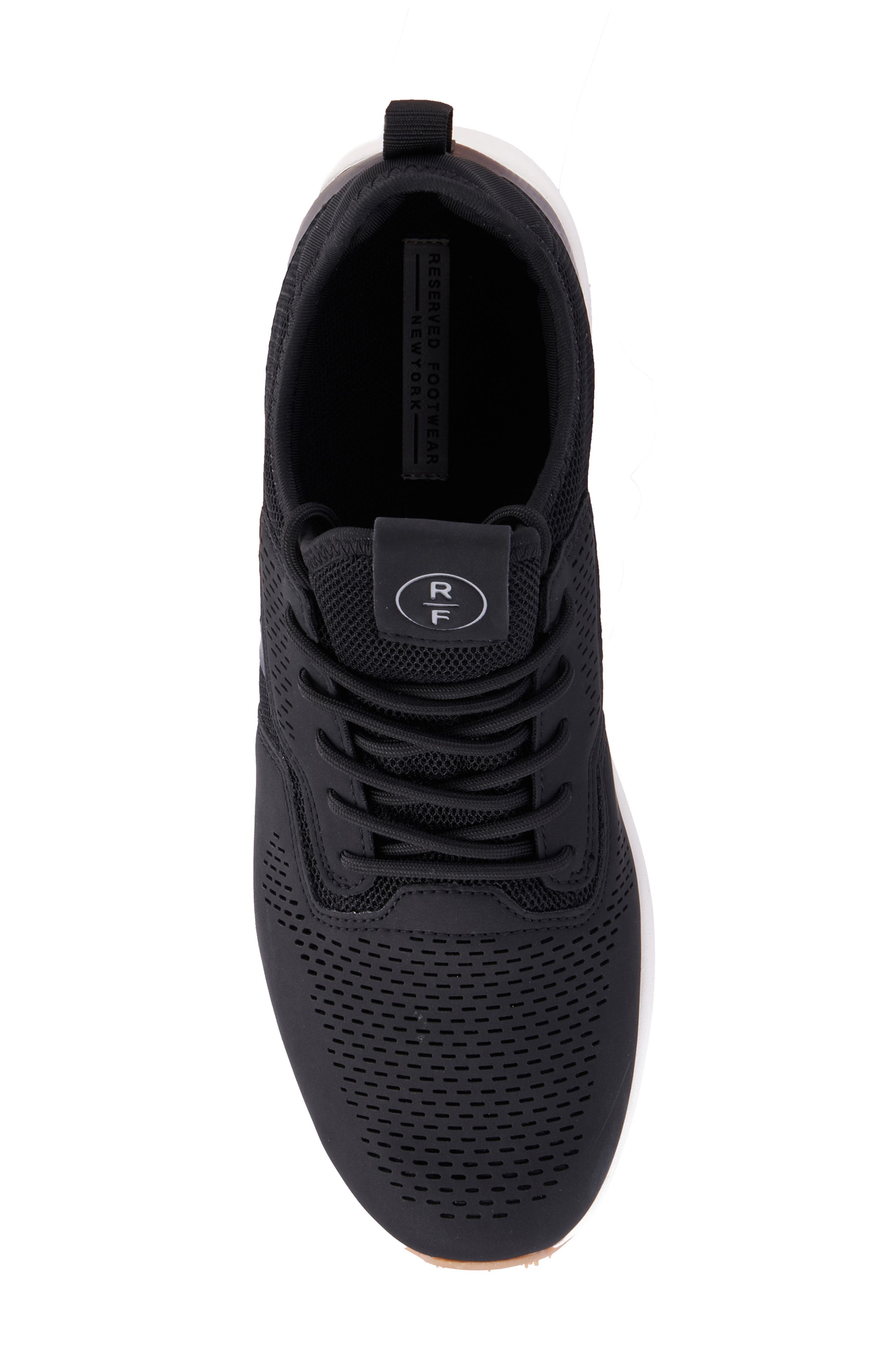 RESERVE FOOTWEAR Perforated Sneaker, Alternate, color, Black