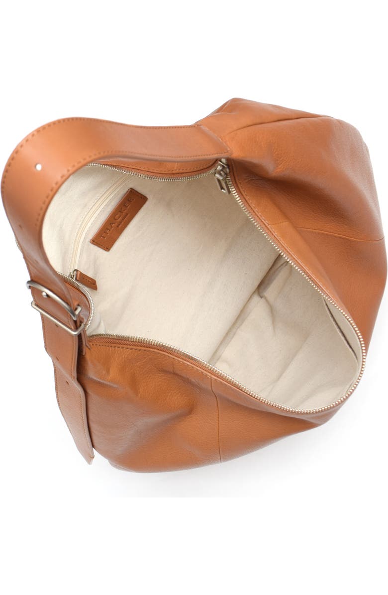 Thacker Oversize Wyatt Leather Hobo Bag, Alternate, color, Cognac