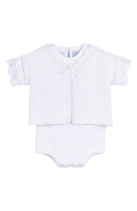 Cotton Cardigan & Bodysuit Set (Baby)