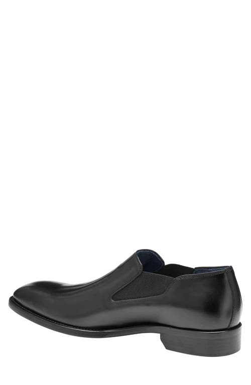 Johnston & Murphy Collection Larson Loafer In Black Italian Calfskin