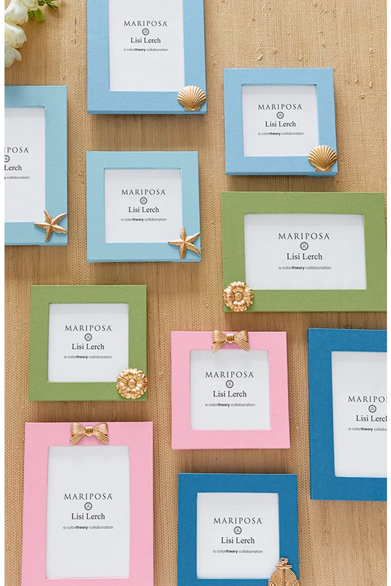 Scallop Periwinkle 4 x 6-Inch Picture Frame, Alternate, color, BLUE