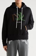 Palm Angels Broken Palm Cotton Blend Hoodie