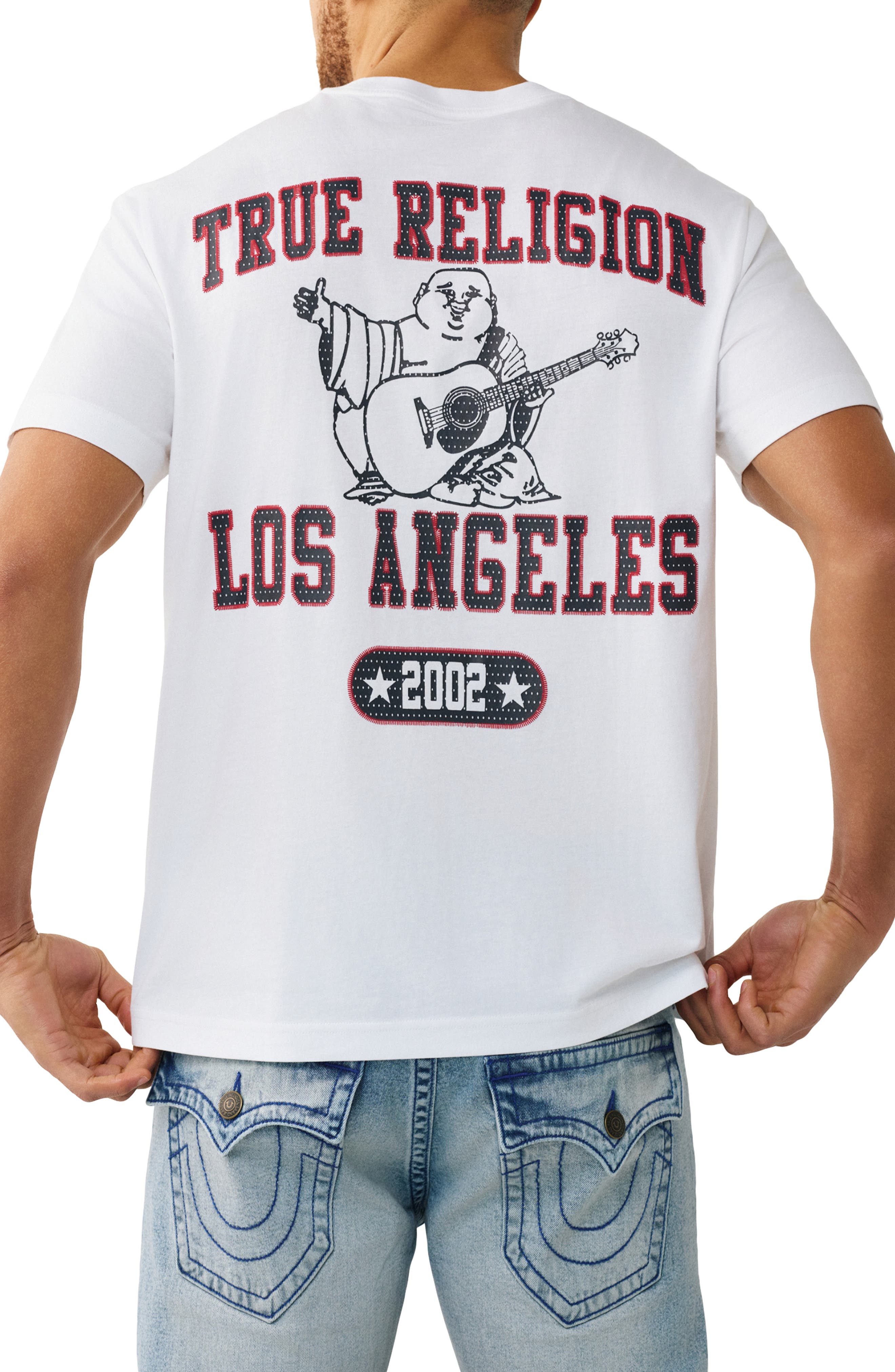 Buddha Mesh Print Graphic T-Shirt - image 4