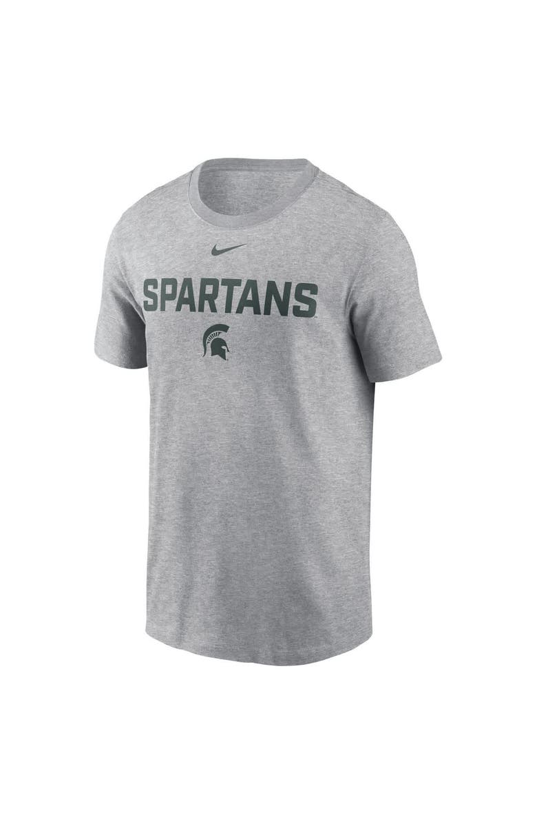 Nike Men's Nike Heather Gray Michigan State Spartans Campus 2-Hit T-Shirt, Alternate, color, Heather Gray