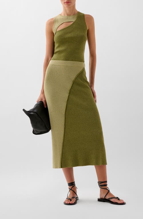 Scalpers Lurex Duo Knit Skirt In Multi