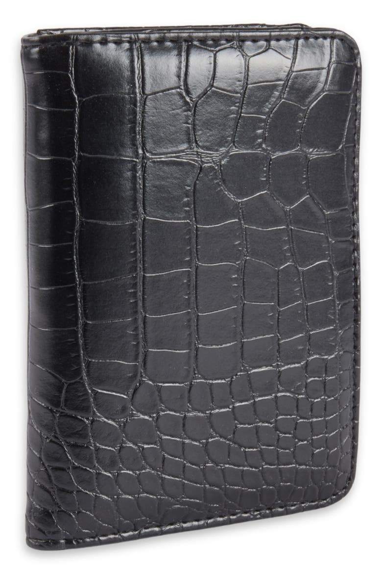 Crocodile Texture Manicure Set, Alternate, color, BLACK