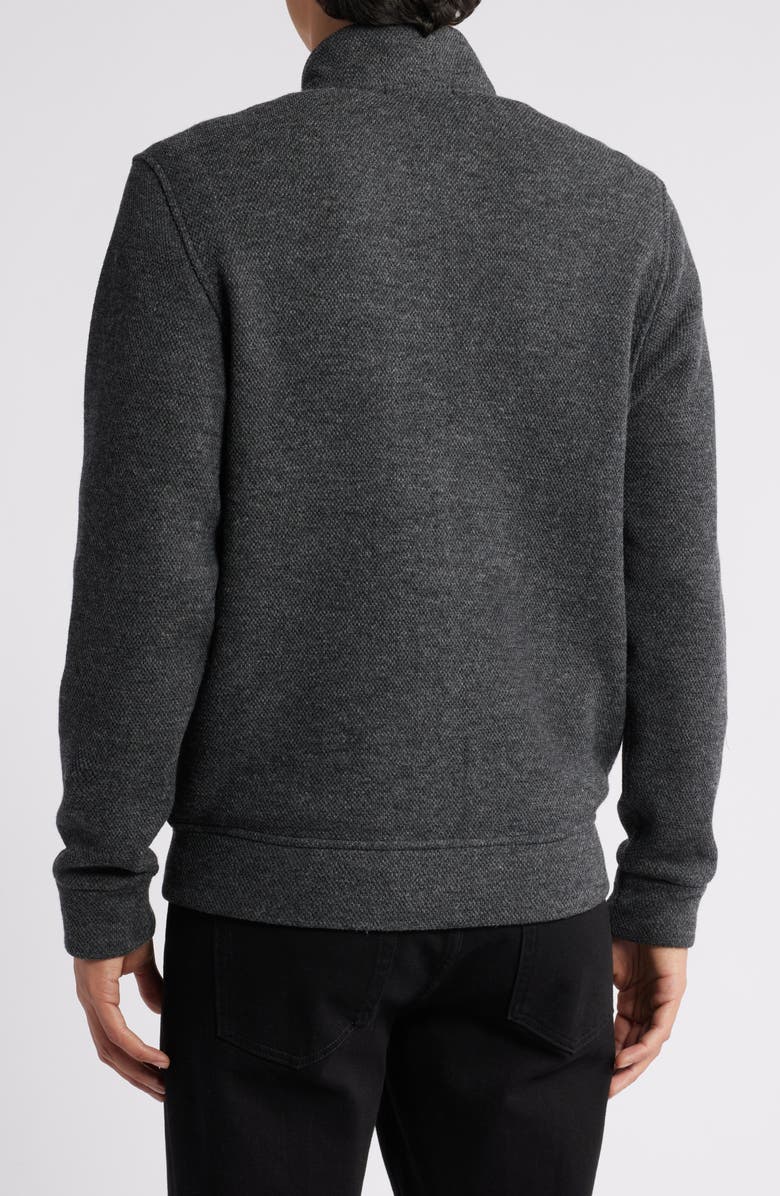 Robert Barakett Jacob Zip-Up Wool Blend Jacket, Alternate, color, Charcoal