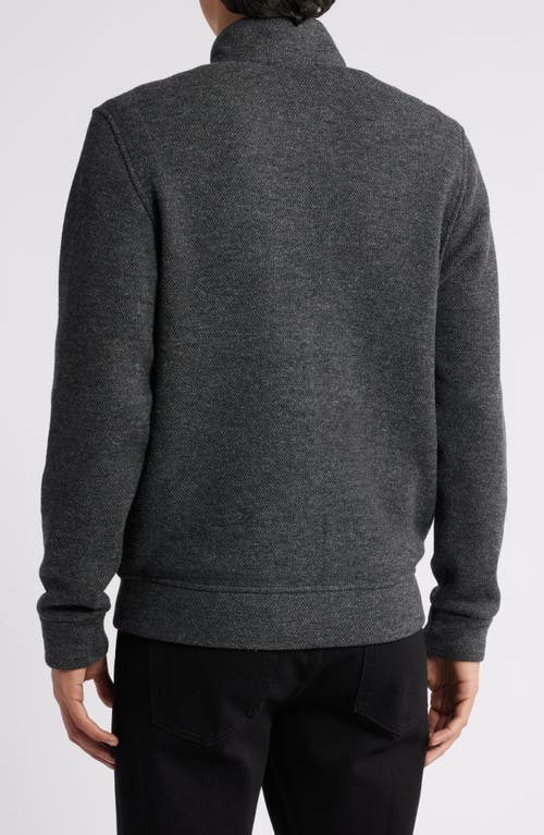 Robert Barakett Jacob Zip-up Wool Blend Jacket In Charcoal
