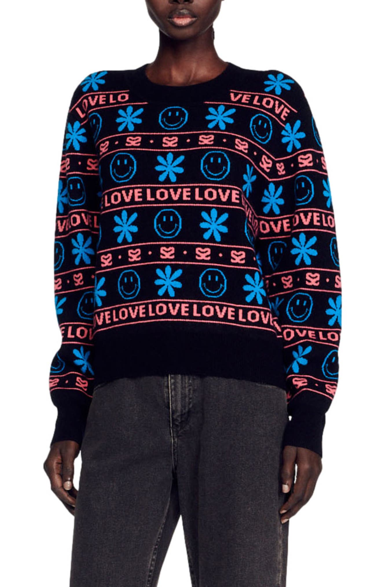 SANDRO Barnabe Wool & Cashmere Sweater