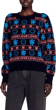 SANDRO Barnabe Wool & Cashmere Sweater