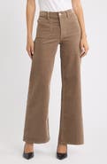 FRAME Le Slim Palazzo Patch Pocket High Waist Wide Leg Corduroy Jeans