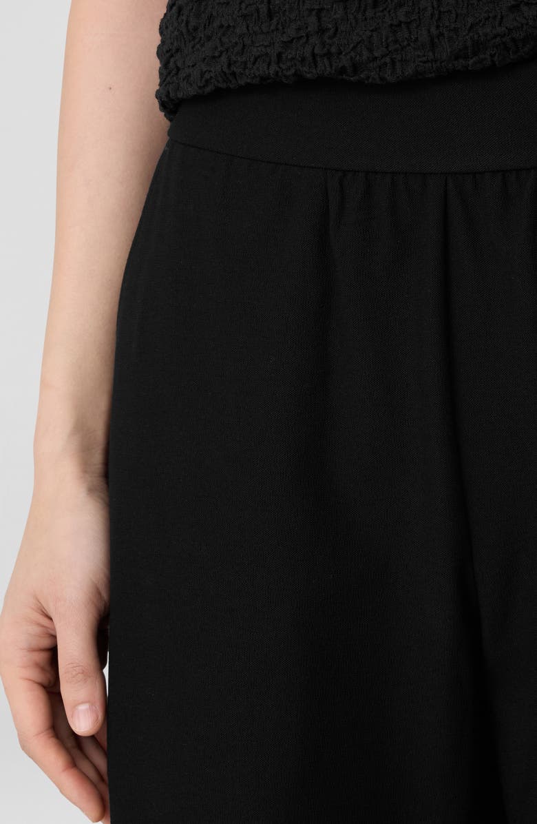 Eileen Fisher Ankle Barrel Leg Pants, Alternate, color, Black