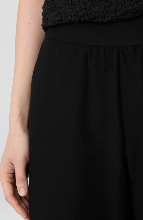 Eileen Fisher Ankle Barrel Leg Pants In Black