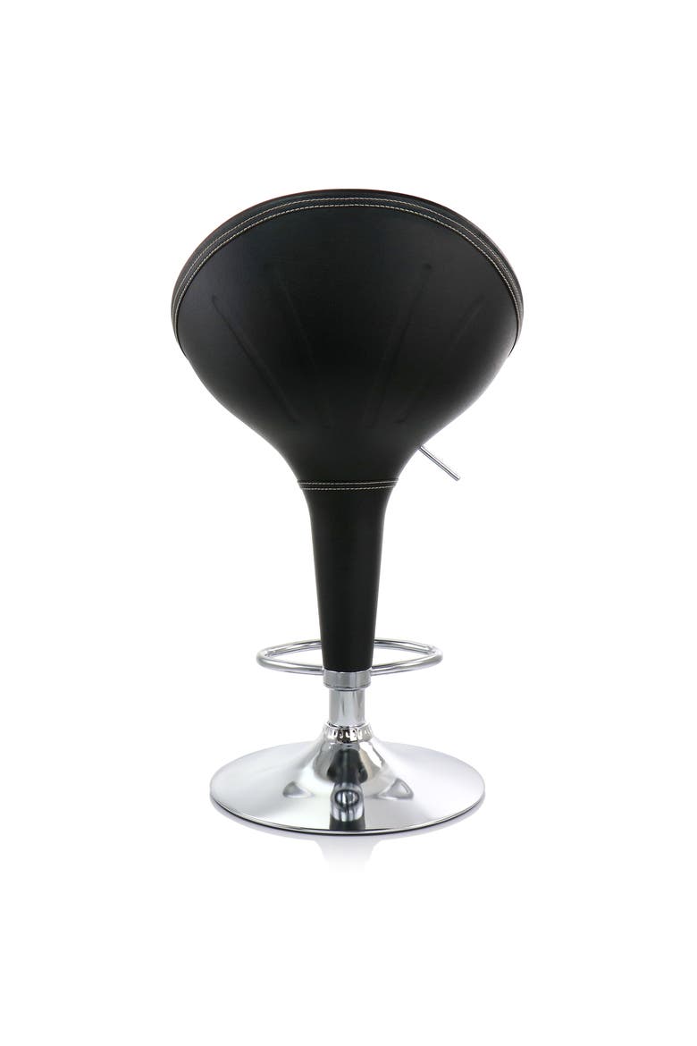 2 Piece Adjustable Plastic Bar Stool, Alternate, color, Black