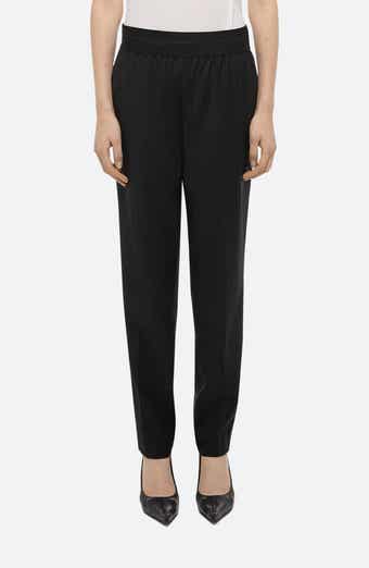 Tapered Wool Twill Straight Leg Pants