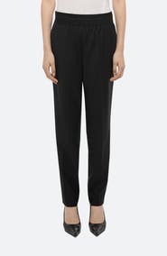 Helmut Lang Tapered Wool Twill Straight Leg Pants