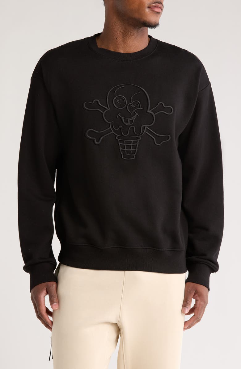 ICECREAM Tonal Oversize Crewneck Sweatshirt, Main, color, 