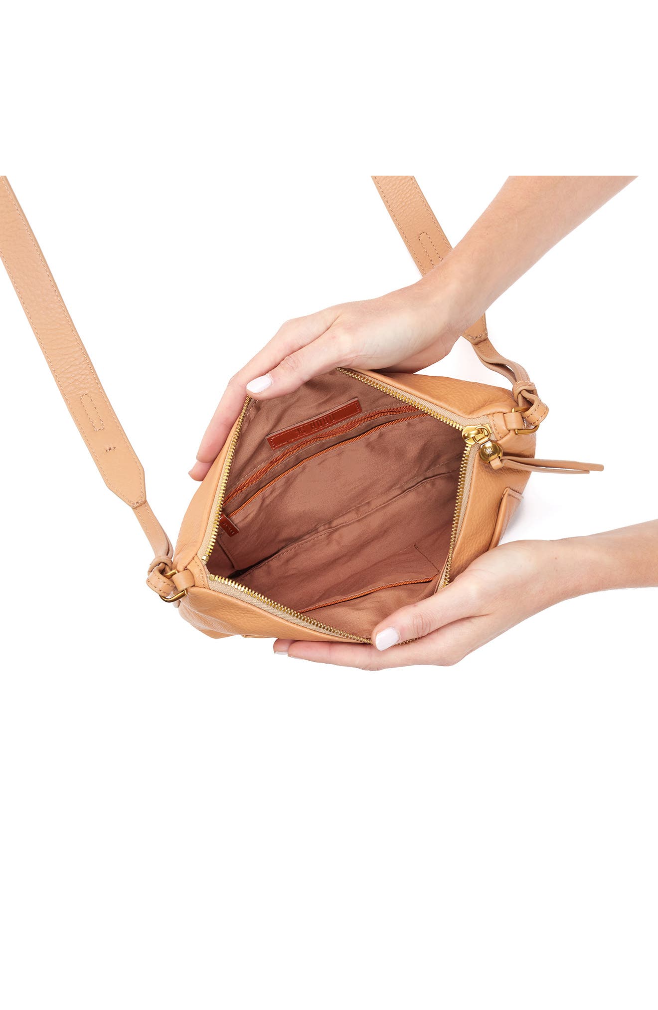 Medium Tripp Leather Crossbody Bag, Alternate, color, SANDSTORM