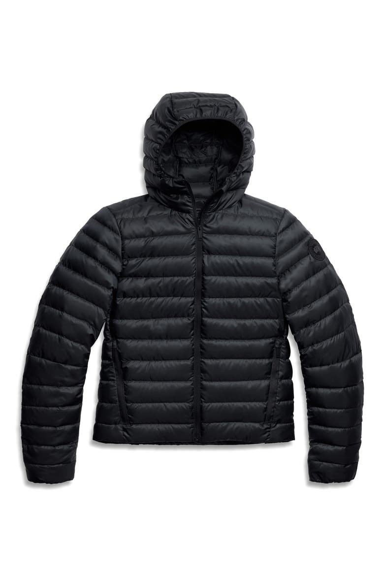 Athera Water Repellent Hooded Down Jacket, Alternate, color, BLACK - NOIR