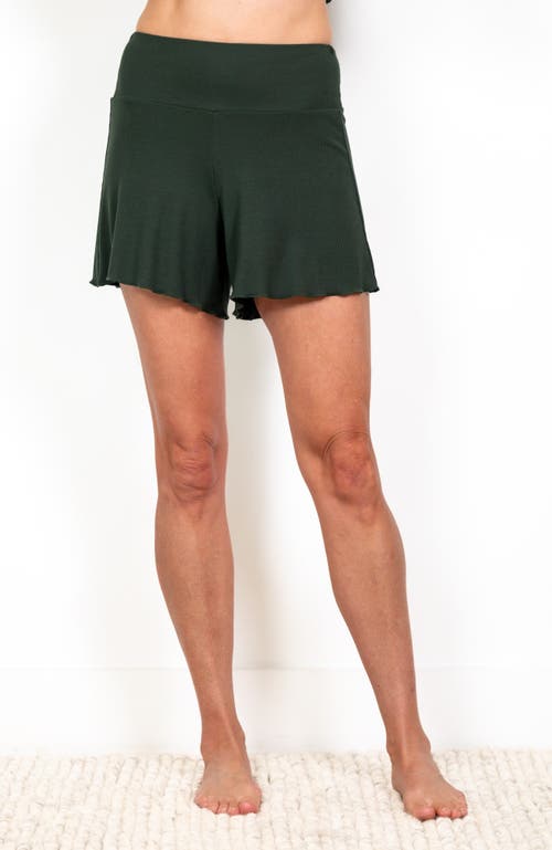 Jjwinks Jj Dukes Lounge & Sleep Shorts In Evergreen Rib