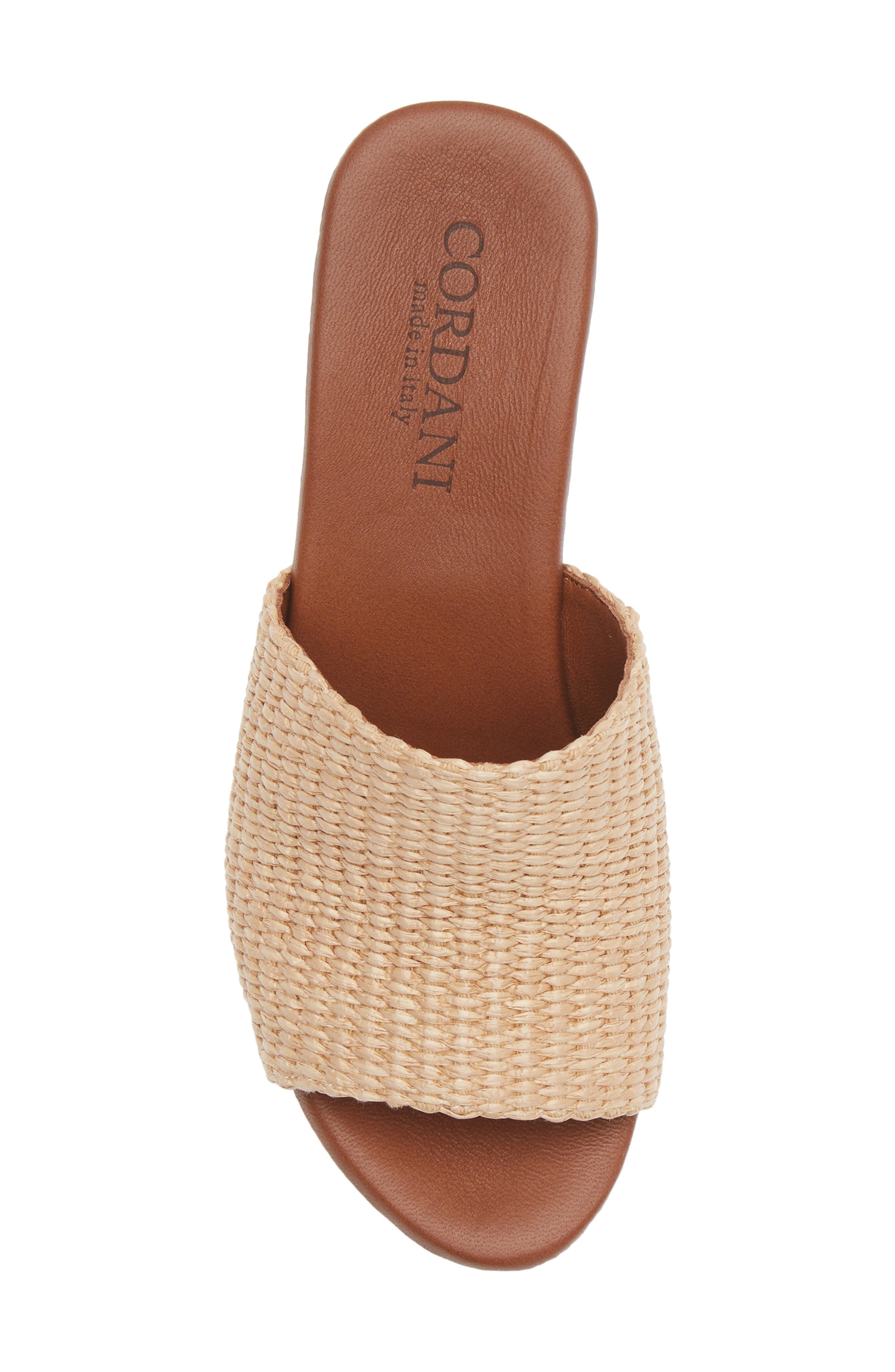 Cordani Waylin Platform Slide Sandal, Alternate, color, Natural Raffia