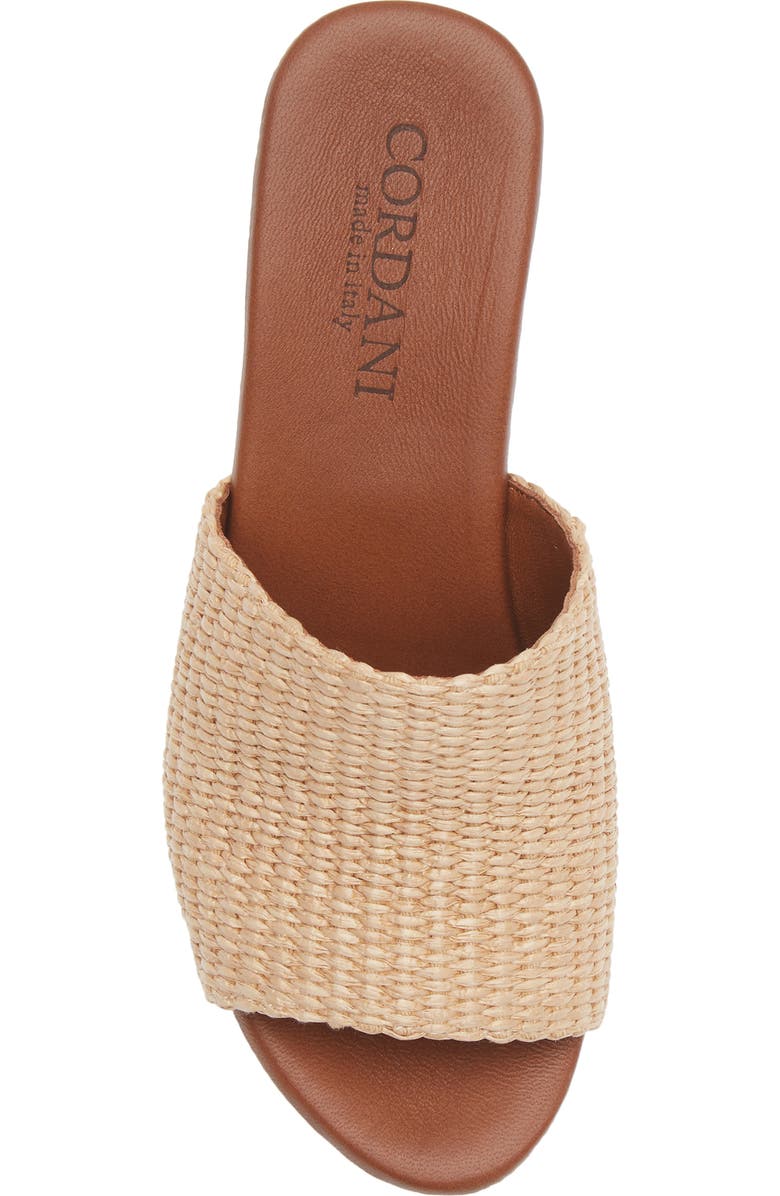 Cordani Waylin Platform Slide Sandal, Alternate, color, Natural Raffia