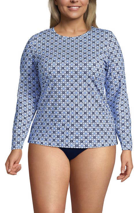 Plus Size Long Sleeve Relaxed UPF 50 Rash Guard