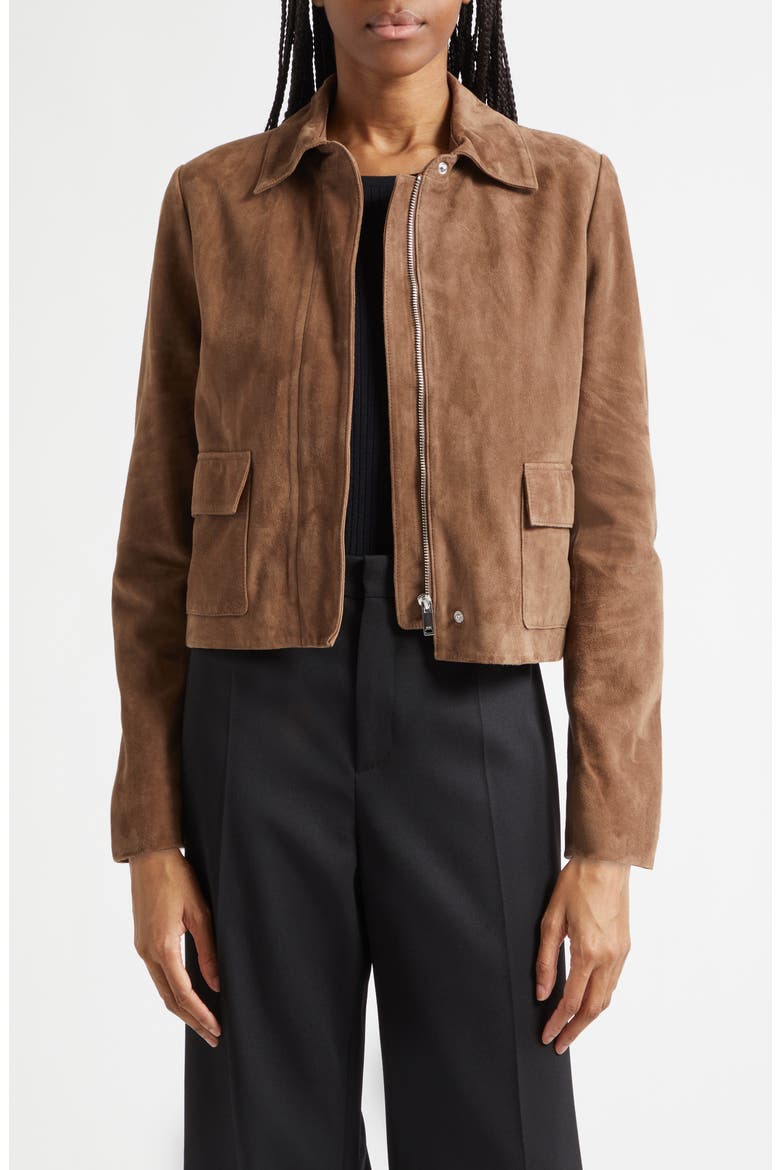 Dylan Suede Jacket, Main, color, TAUPE NEUTRAL