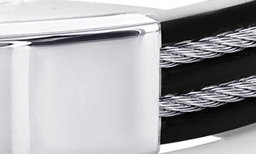 Blackjack Silicone & Stainless Steel Id Bar Bracelet
