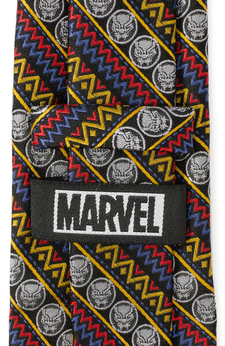 Cufflinks, Inc. Black Panther Stripe Silk Blend Tie, Alternate, color, Black