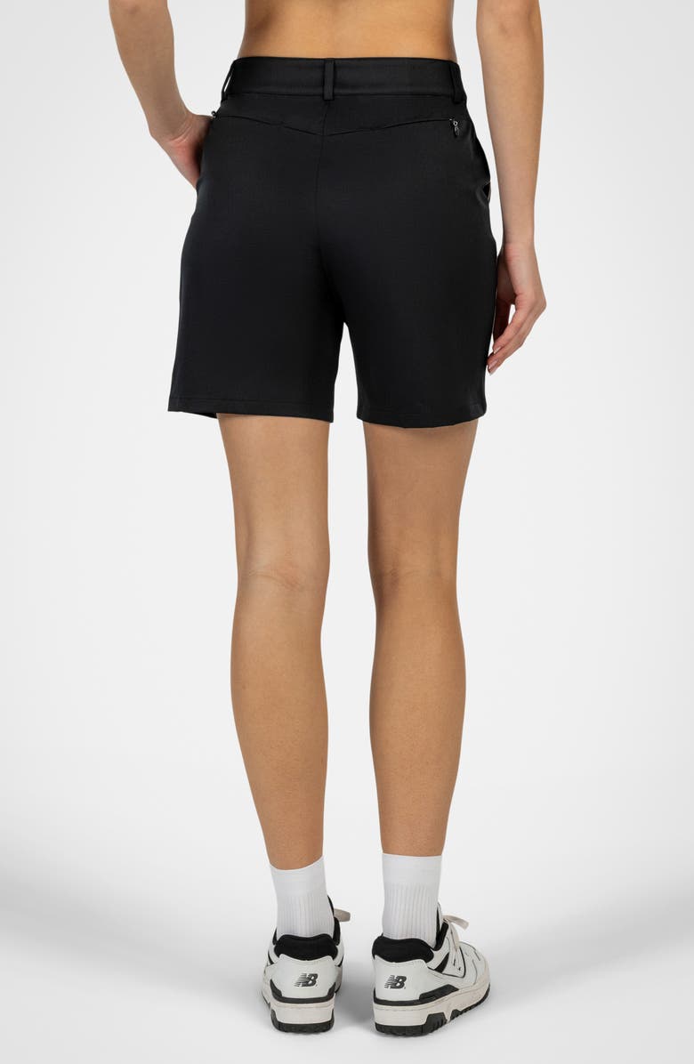 Golf Linx 18 Courseluxe Performance High Waist Shorts, Alternate, color, Black