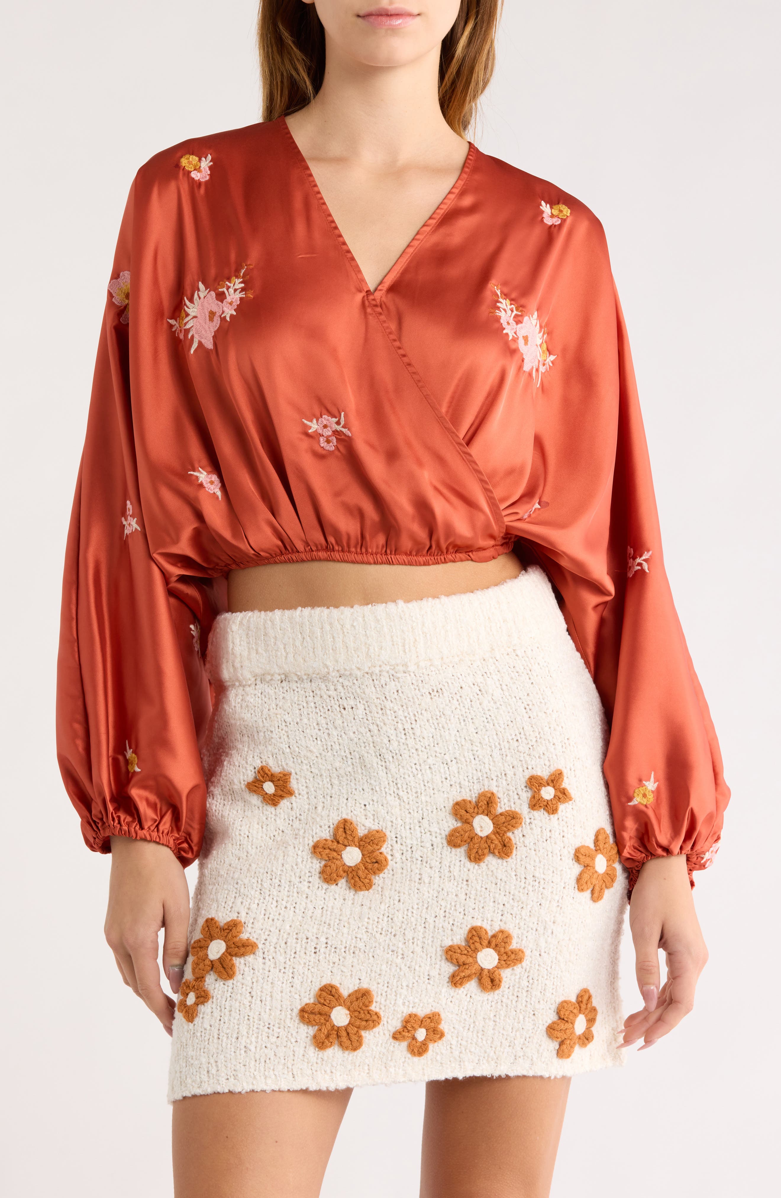JACQUIE THE LABEL Daisy Embroidered Top