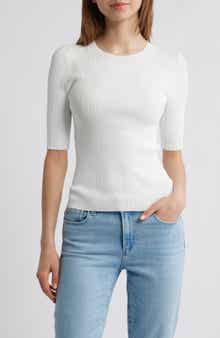 PAIGE Aranea Rib Elbow Length Sweater
