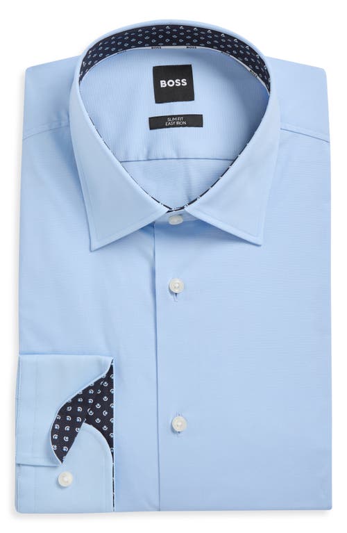 Hugo Boss Boss Hank Kent Slim Fit Stretch Cotton Dresss Shirt In Blue |  ModeSens