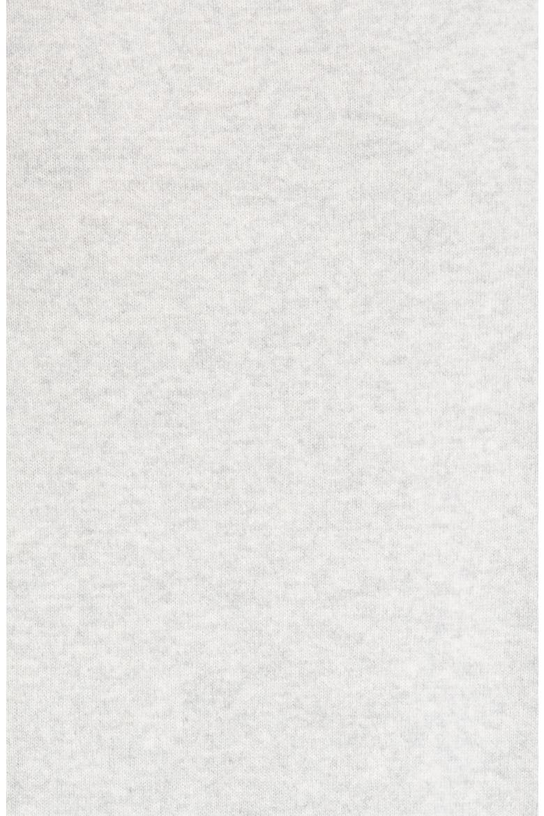 Metallic Trim Cashmere Mock Neck Sweater, Alternate, color, GREY HEATHER