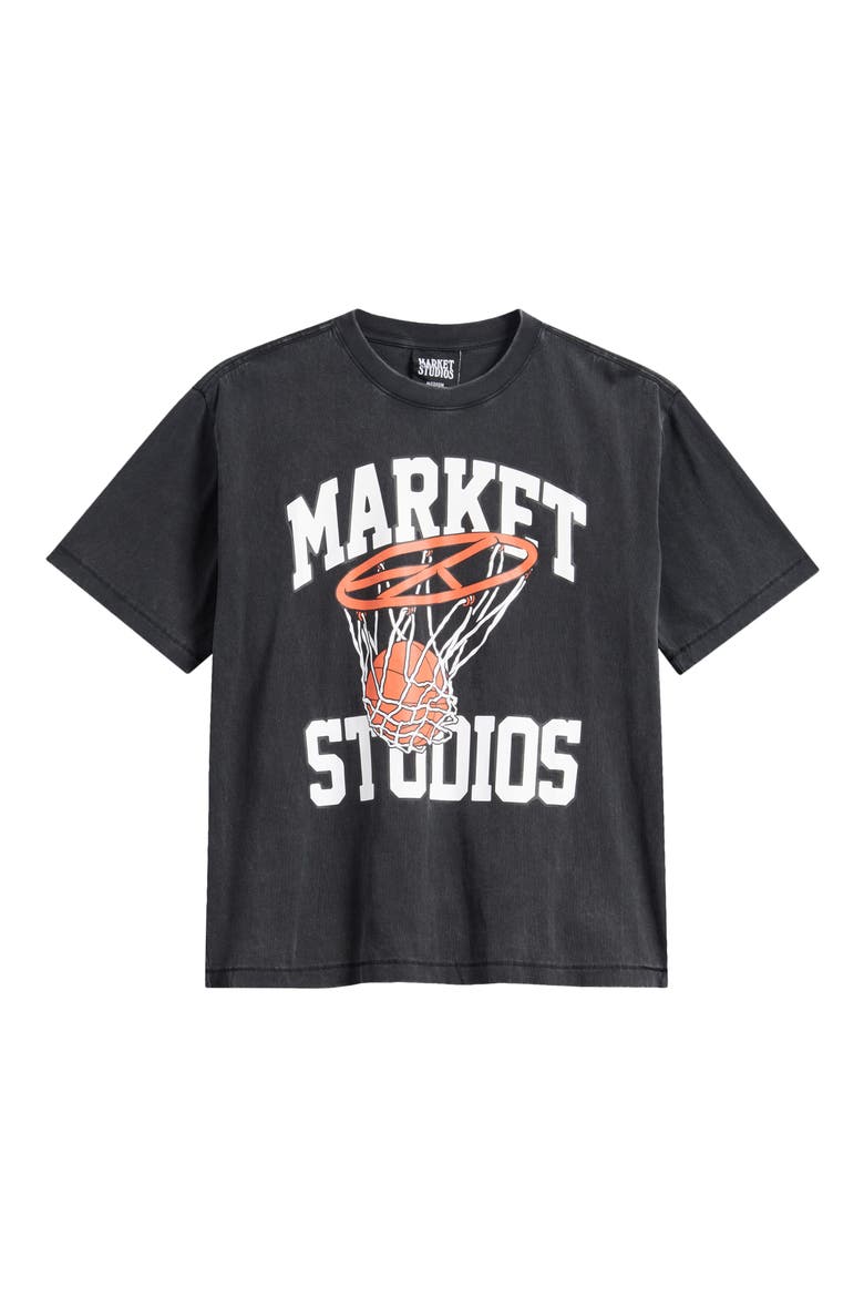 Shooting for Peace Graphic T-Shirt, Alternate, color, WASHED BLACK