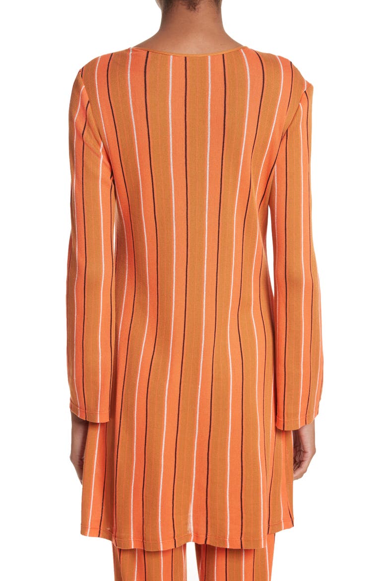 Capo Metallic Stripe Knit Tunic Dress, Alternate, color, MANGO STRIPE