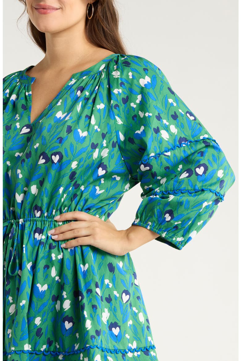 Laury Floral Print Minidress, Alternate, color, KELLY-MULTI