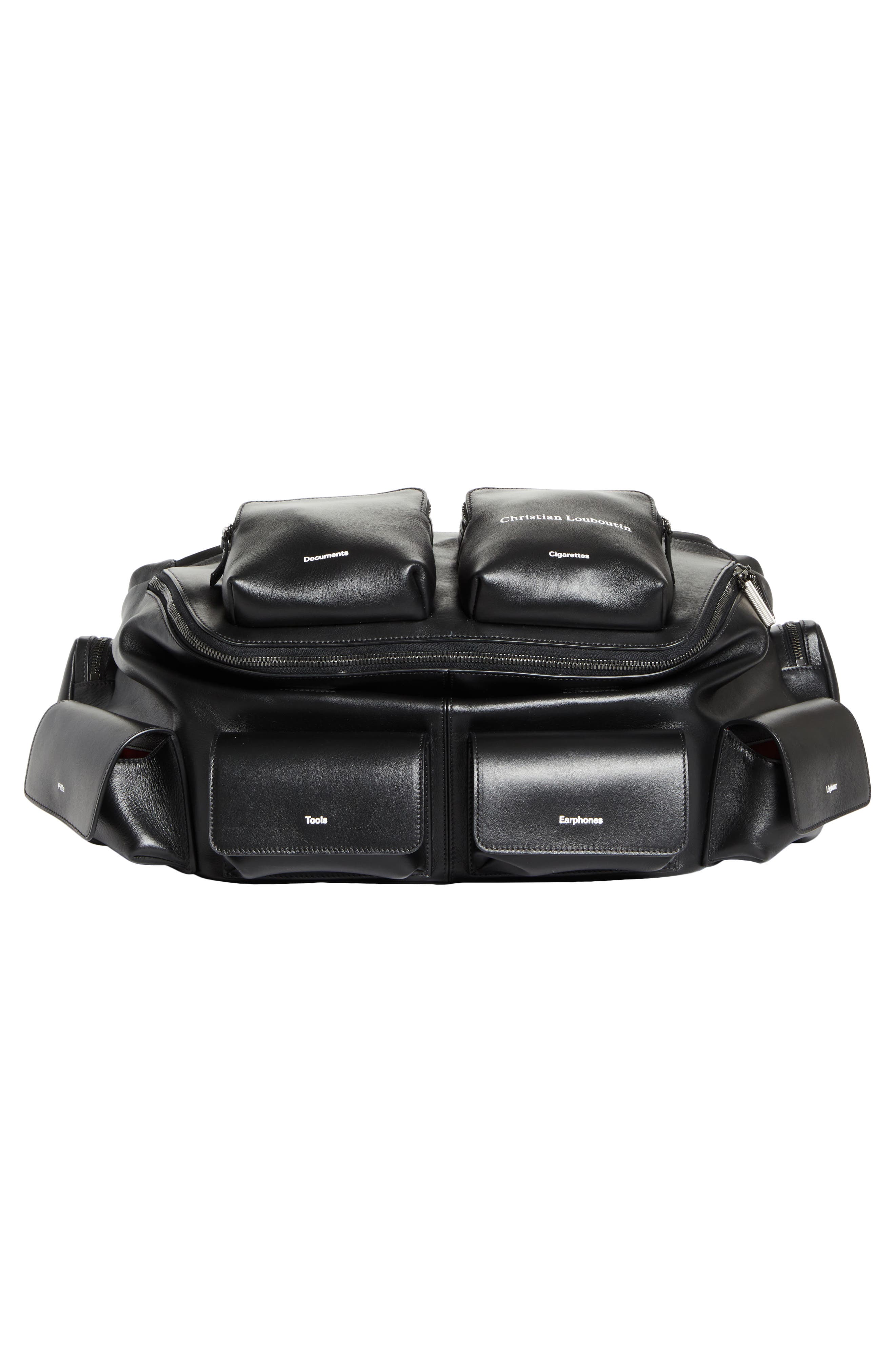 Nostalgic Multi Pocket ATL Leather Belt Bag, Alternate, color, BLACK
