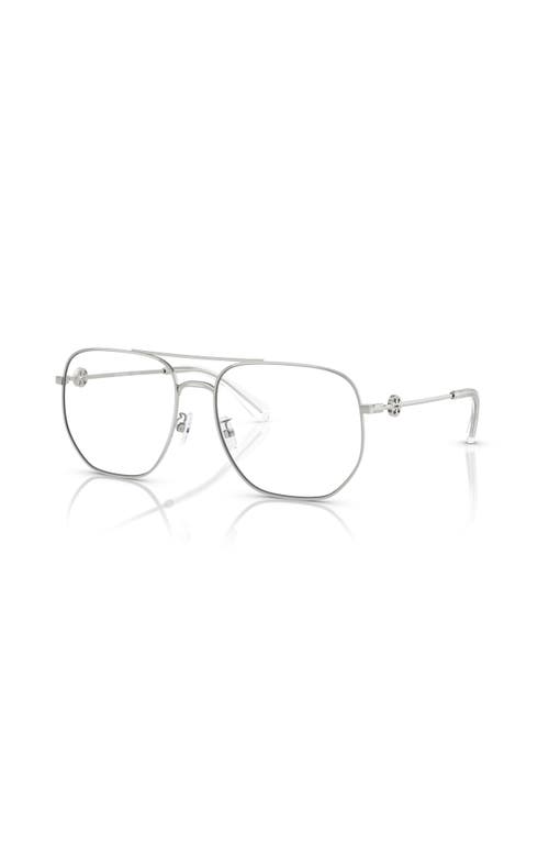 Tory Burch 58mm Pilot Optical Glasses In Metallic