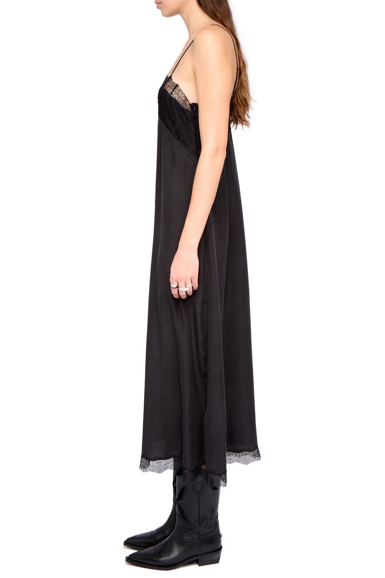 Ridar Silk Slipdress, Alternate, color, BLACK