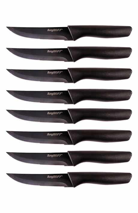 BergHOFF INTERNATIONAL Black Stainless Steel 8-Piece Steak Knife Set