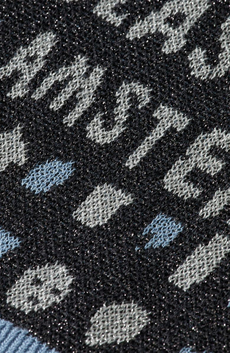 Scotch & Soda Kids' Jacquard Cardigan, Alternate, color, Charcoal Art