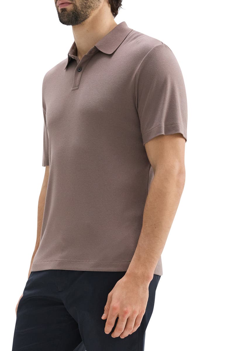 Theory Kayser Solid Modal Blend Polo, Alternate, color, Walnut