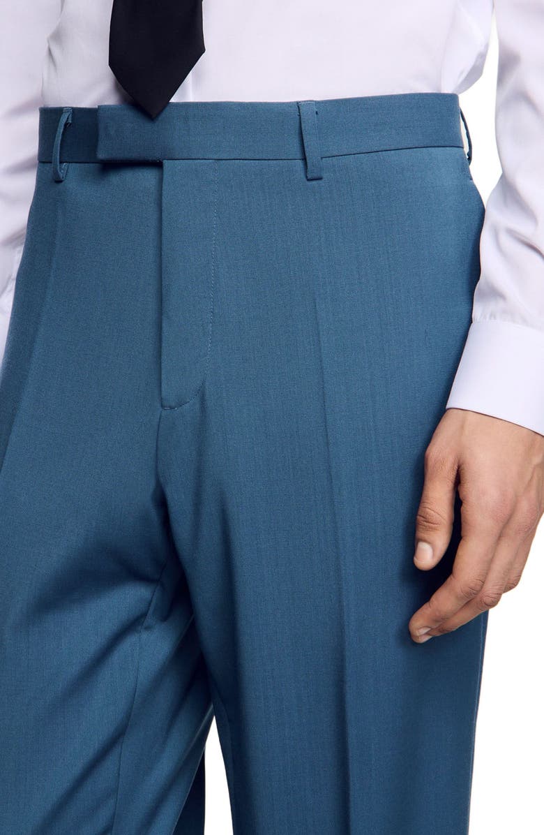 SANDRO Wool suit trousers, Alternate, color, Thunderstorm Blue