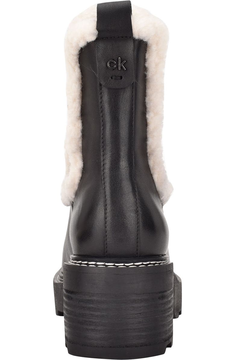Calvin Klein Anissa Faux Shearling Chelsea Bootie, Alternate, color,